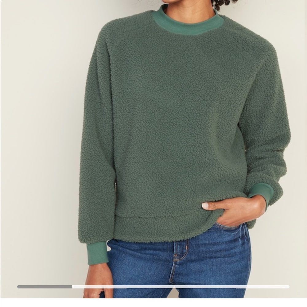 Mock neck sherpa sweatshirt, size XXL